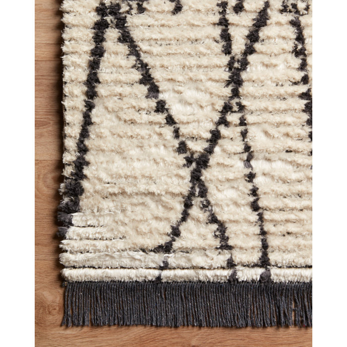 Chris Loves Julia x Loloi Alice Geometric Cream/Charcoal Area Rug